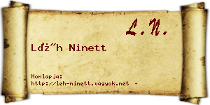 Léh Ninett névjegykártya