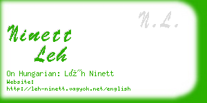 ninett leh business card